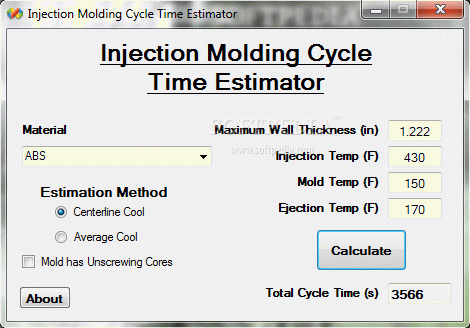 Injection Molding Cycle Time Estimator кряк лекарство crack