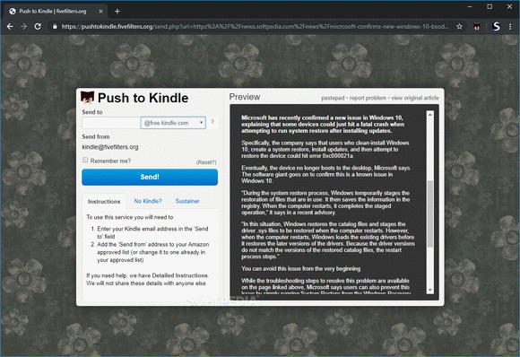 Push to Kindle for Chrome кряк лекарство crack