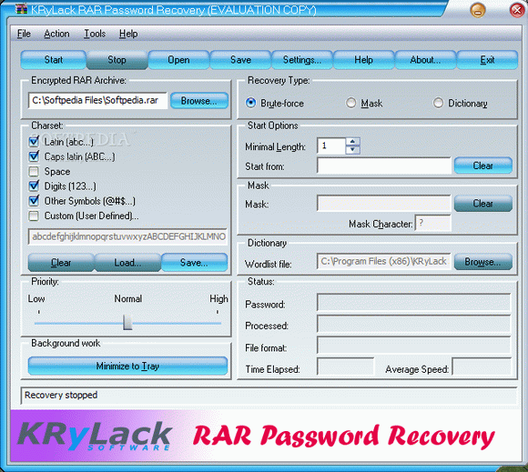 KRyLack RAR Password Recovery кряк лекарство crack
