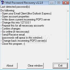 Mail Password Recovery кряк лекарство crack