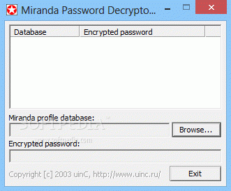 Miranda Password Decryptor (formerly Miranda ICQ Password Decryptor) кряк лекарство crack