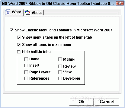 MS Word 2007 Ribbon to Old Classic Menu Toolbar Interface Software кряк лекарство crack
