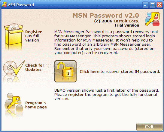 MSN Messenger Password кряк лекарство crack