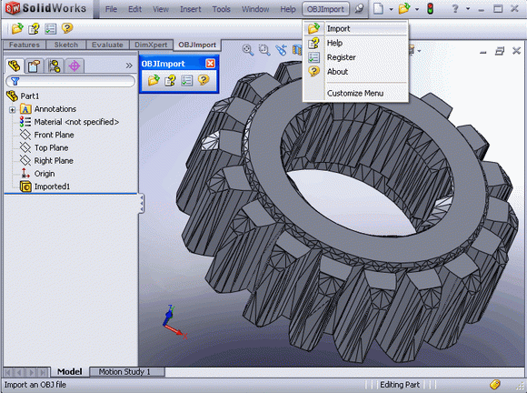 OBJ Import for SolidWorks кряк лекарство crack