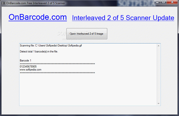 Onbarcode.com Free Interleaved 2 of 5 Scanner кряк лекарство crack