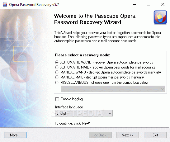 Opera Password Recovery кряк лекарство crack