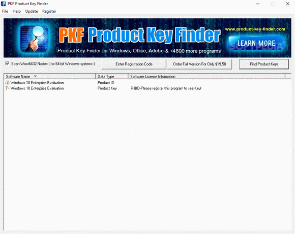 PKF Product Key Finder кряк лекарство crack