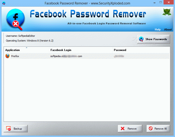 Portable Facebook Password Remover кряк лекарство crack