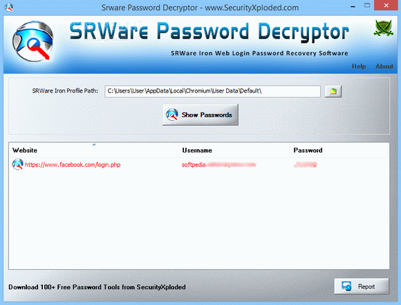 Portable SRWare Password Decryptor кряк лекарство crack