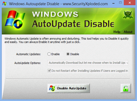Portable Windows AutoUpdate Disable кряк лекарство crack
