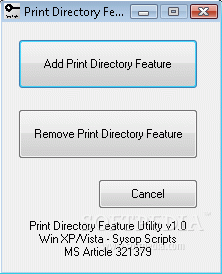Print Directory Feature кряк лекарство crack