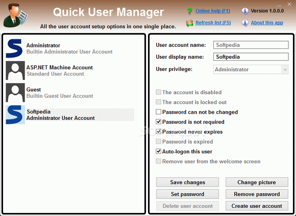 Quick User Manager кряк лекарство crack
