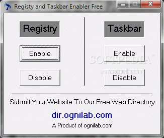 Registry And Taskbar Enabler Free кряк лекарство crack