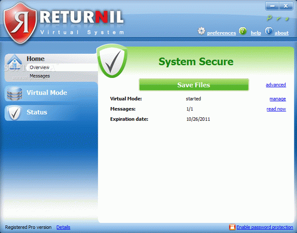 Returnil Virtual System Pro 2011 кряк лекарство crack