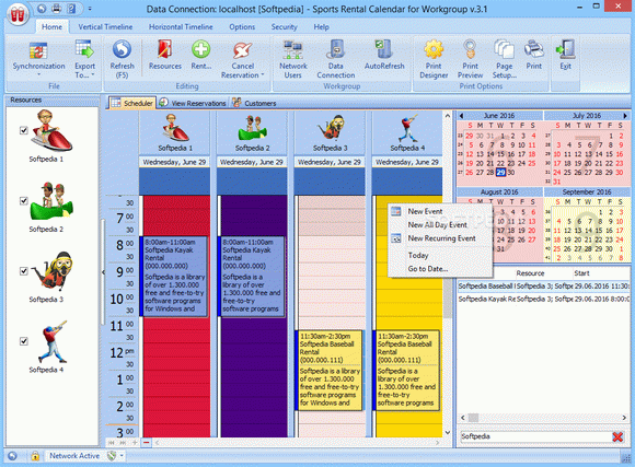 Sports Rental Calendar for Workgroup кряк лекарство crack