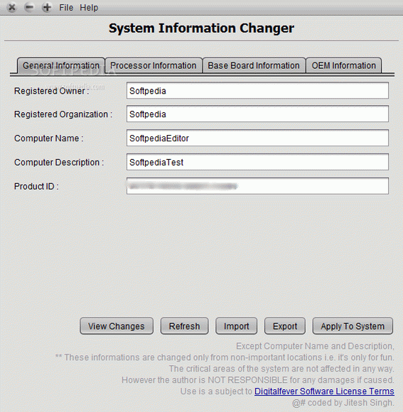 System Information Changer кряк лекарство crack