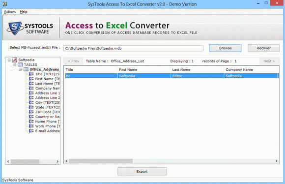SysTools Access to Excel Converter кряк лекарство crack