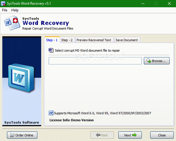 SysTools Word Recovery кряк лекарство crack