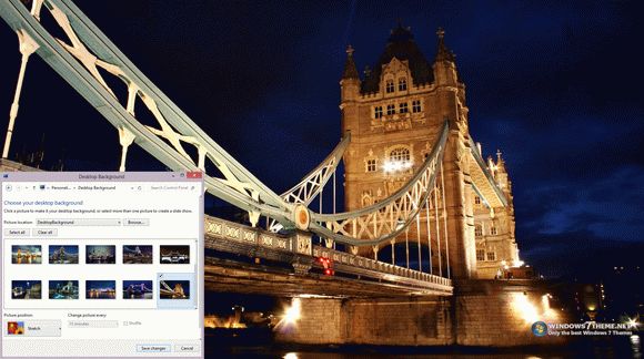 Tower Bridge, London (Night View) Windows 7 Theme кряк лекарство crack