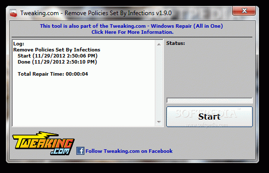 Tweaking.com - Remove Policies Set By Infections кряк лекарство crack