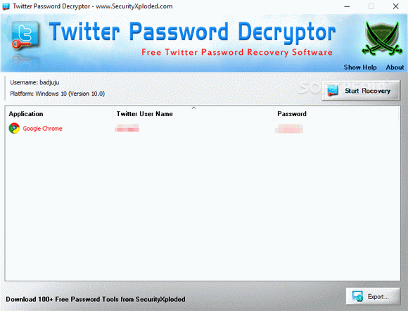 Twitter Password Decryptor кряк лекарство crack