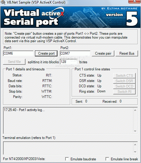 Virtual Serial Port ActiveX Control кряк лекарство crack