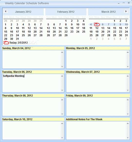 Weekly Calendar Schedule Software кряк лекарство crack