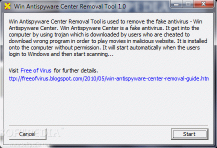 Win Antispyware Center Removal Tool кряк лекарство crack
