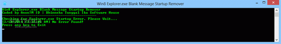 Win8 Explorer.exe Blank Message Startup Remover кряк лекарство crack