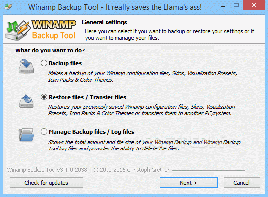 Winamp Backup Tool кряк лекарство crack