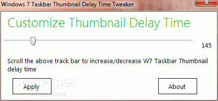 Windows 7 Taskbar Thumbnail Delay Time Tweaker кряк лекарство crack