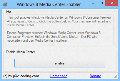 Windows 8 Media Center Enabler кряк лекарство crack