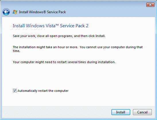 Windows Vista Service Pack 2 кряк лекарство crack
