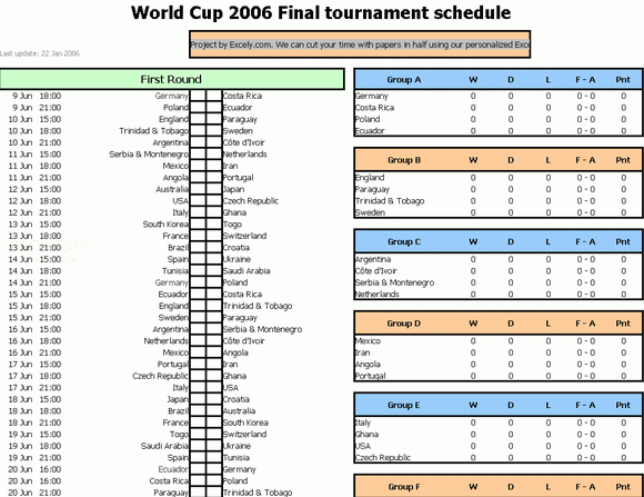 World Cup 2006 Tournament Calendar кряк лекарство crack