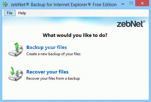 zebNet Backup for Internet Explorer Free Edition кряк лекарство crack