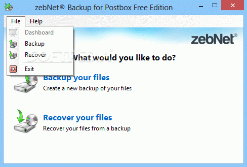 zebNet Backup for Postbox Free Edition кряк лекарство crack