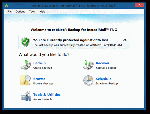 zebNet Backup for IncrediMail TNG кряк лекарство crack